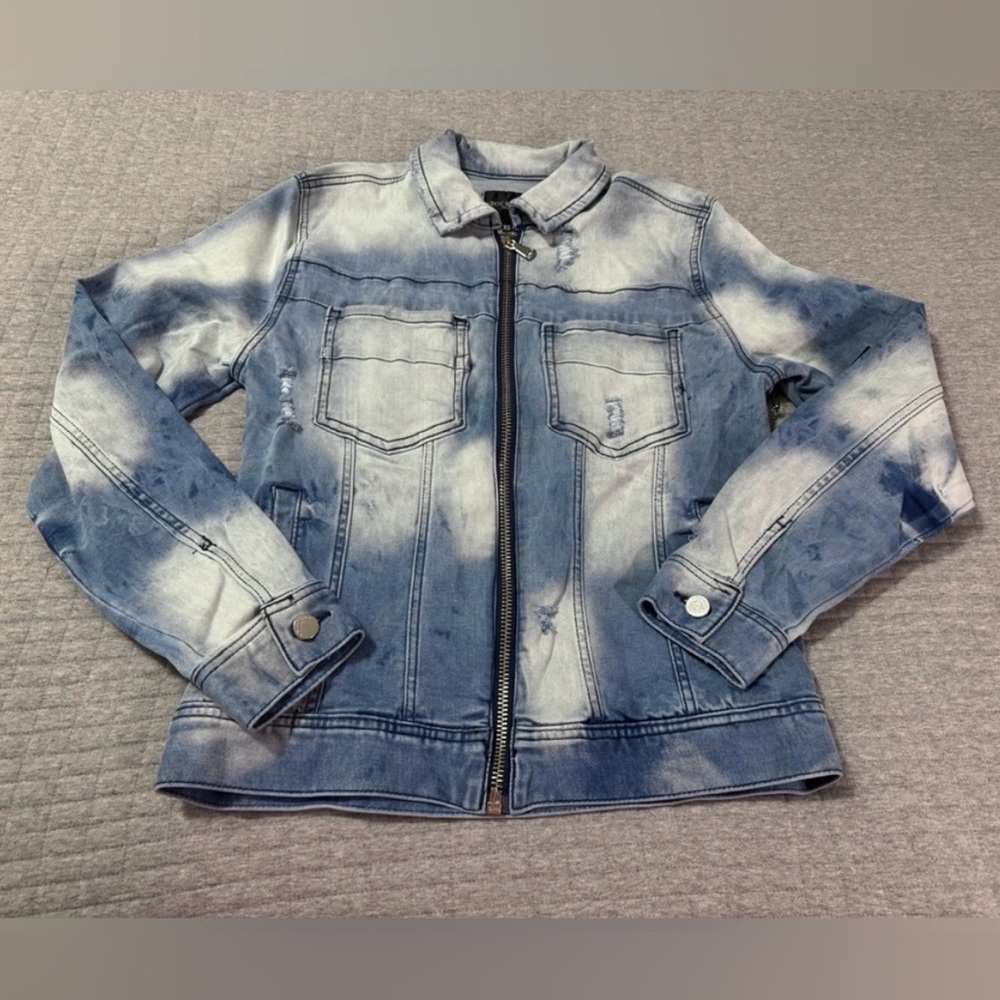 Rockstar Originals Women’s Kenny Medium Wash Distressed Jean Jacket Size XS